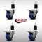 Service Caster 3'' SS Blue Poly Swivel 1-3/4'' Expanding Stem Caster Set Total Lock Brake, 4PK SCC-SSEXTTL20S314-PPUB-BLUE-134-4 - alternate 4